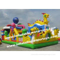 0.55mm Pvc Tarpaulin Kids Inflatable Obstacle Climbing,bouncing,sliding And Jumping Amusement Park